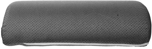 DIYEAH Cojín Reposapiés Semicilíndrico 39x13 Cm Tela Antideslizante Negra Alta Densidad para Oficina Descanso Mejorar Circulación Piernas Piernas y Pies