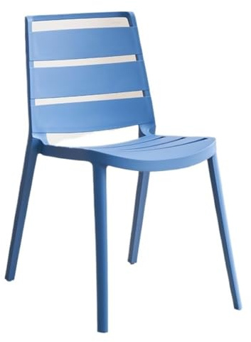 Stapelbara Matstolar Med Ergonomisk Design(Blue)