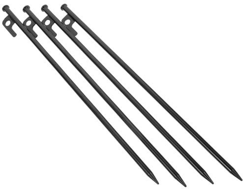 YARNOW 4 Stück Metall Zeltheringe 40cm mit Haken Robuste Camping Bodenheringe für Zelte Baldachine Wetterfeste Outdoor Zeltpflöcke für Windstabile Befestigung