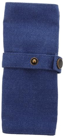 BESPORTBLE Organizador Portátil para Relojes de Lona Azul Capacidad para 5 Relojes, Diseño Delgado y Ahorro de Espacio Adecuado para Viajes