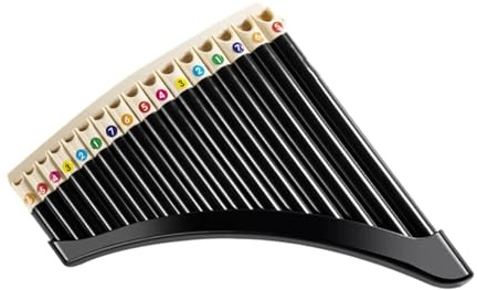 Panflöte Instrument Panflöte Mit Gebogenen Pfeifen 16 Oder 18 In C-Dur Geeignet Für Anfänger Und Profispieler(16-tube light brown)
