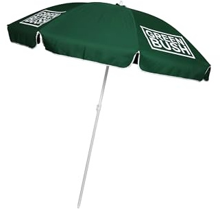 Greenbush Parasol de Plage Vert 1m80 - Protection UV UVA UVB - Toile Haut de Gamme - Montage Facile - Stable Résistant - Plage Jardin
