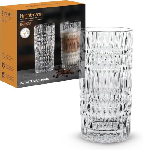 Nachtmann 6-teiliges Latte Macchiato Gläser-Set, Kaffee-Gläser, Kristallglas, 434 ml, Ethno Barista, 104903-3