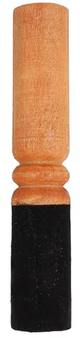 MUCKLILY Mazo y Yoga Diseño para Delicado y Acabado de Meditación Fino Cuenco Sonoro de Madera Pu Ligero y Compacto Color Beige
