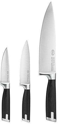 Rösle Messerset BBQ-Chef, 3-teilig, Klingen-Spezialstahl, mit Kochmesser, Universalmesser und Gemüsemesser