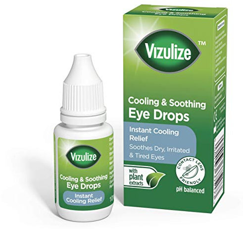 Vizulize Cooling and Soothing Eye Drops 10ml - Instant Cooling Relief, Soothes Dry, Irritated & Tired Eyes