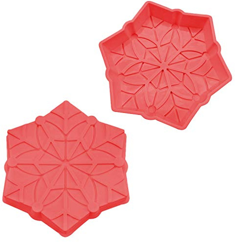 Silikon Backformen - BPA Frei! - Groß Dr Cake Mikrowelle Fondant Backofen Geburtstag Happy Birthday Silikonform Teig Kuchendeko Backen Bäcker 3D Spülmaschine Kochen Kuchen Küche (Schneeflocke)