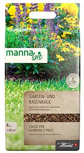Manna Bio Gartenkalk Rasenkalk 8 kg Meeresalgen Bodenaktivator Bodenverbesserer