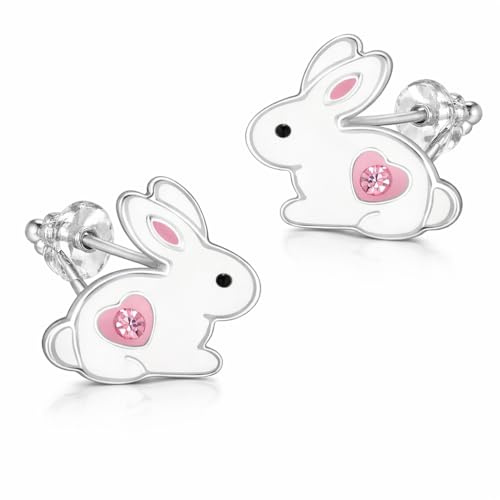 FIVE-D Kinder Ohrringe Ohrstecker Hase 925 Sterling Silber Ostern Mädchen