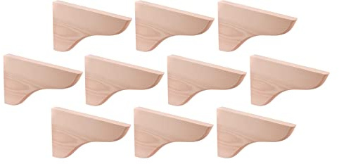 Gedotec Console murale en pin | 1 pièce équerre d'étagère en bois naturel massif | 215 x 120 mm | MEX | Charge par paire jusqu'à 60 kg | Support d'étagère adapté pour étagères à livres