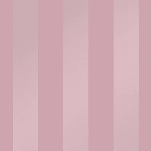 Laura Ashley Lille Papier peint à rayures nacrées Violet mûrier