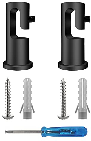 OASHISU 2 x Wand- und Deckenpins Aufputz-Kabelhalter für Lampe Schwarz | Kabelhalter als Deckenbefestigung Kabelhalterungen Wandhalterungen Deckenhalterungen DIY mit Schrauben und Dübeln