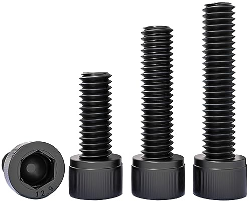 Qrity 10 Pezzi Viti a Testa Esagonale M8 x 25 mm, Viti a Testa Cilindrica, Bulloni a Brugola, Viti a Testa Esagonale in Acciaio al Carbonio