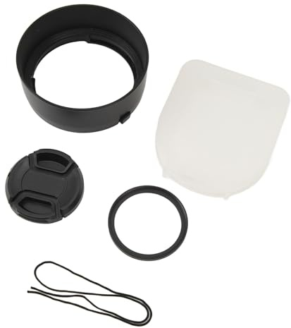 Paraluce per Fotocamera ES 65B da 43 Mm, Kit Filtro UV per Paraluce, Filtri e Paraluce da 43 Mm per RF50mm F1.8 STMS per Fotocamera R50 R6 R5 R8, Copriobiettivo, Copriobiettivo