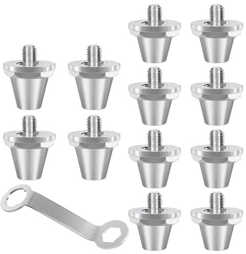 Ersatzstollen für Fußballschuhe,12 Stück Aluminium Schraubstollen für Fußballschuh Stollen