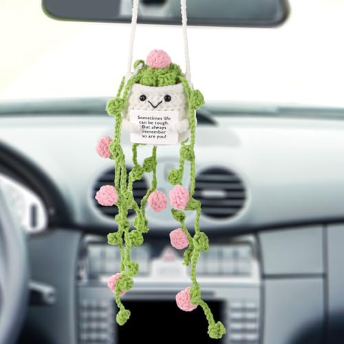 TOYMIS Bambola Lavorata a Maglia Positiva, Cactus Positivo Supporto Emotivo Fatto a Mano Carina Bambola Lavorata a Maglia Positiva Regalo Supporto Emotivo per Adulti Bambini Amici