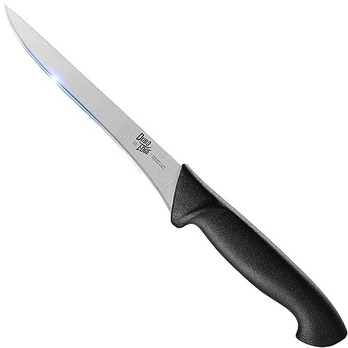 dimoedge 6-inch Professional Boning Knife, Super Sharp Stainless Steel Fish Knife, Deboning Fish and Meat,Black Handle
