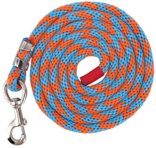 Führseile für Pferde, Verdicktes Vieh-Führseil, Ausfallleine für Pferde, Baumwollseil, Mehrzweck-Nylon-Pferdeseil mit Legierungshaken für Pferde, Nutztiere, Haustiere, 8,2 Fuß