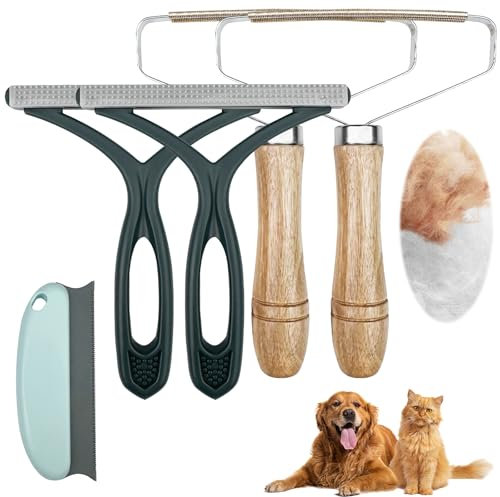 Chiluxendo 5 Pezzi Levapelucchi Manuale, Togli Pelucchi, Leva Peli Animali, Spazzola Rimuovi Maglioni, Lint Remover, Rasoio Anti-pilling Portatile, per Abbigliamento Maglione Cashmere Tappeto