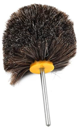 Bacar 4 Horsehair Polishing Wheel Brush for Drill Shoe & Leather Buffer