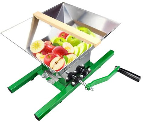 Obstpresse und -zerkleinerer, Obstzerkleinerer für Wein | Manuelle Obstmühle aus Edelstahl | -Streuzerkleinerer im Handkurbel-Design für Obstläden, Lebensmittel- und Getränkeeinzelhandel, Familien