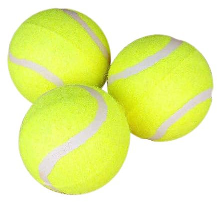 GOOHOCHY Trainings Tennisbälle 3 Stück Naturkautschuk Hoch Elastisch Druckfest Für Anfänger Übung Und Ballmaschine