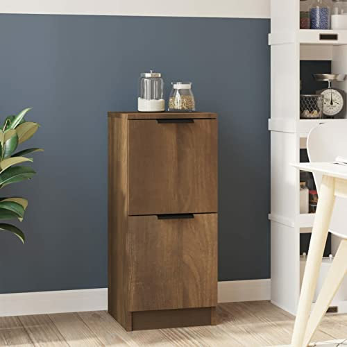 Xichuzi Sideboard Braun Eichen-Optik 30x30x70 cm Holzwerkstoff, Kommode Schlafzimmer, Kommoden & Sideboards, Wohnzimmerschrank, Flur Kommode, Zimmer Möbel - 817022