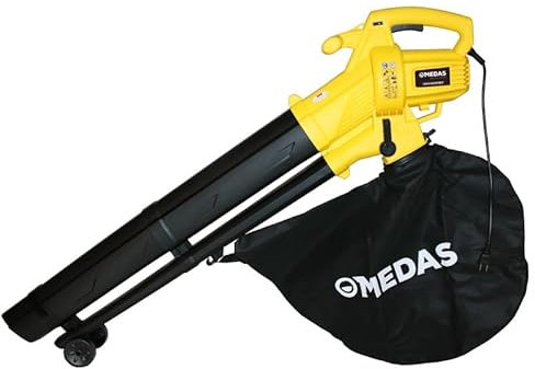 Souffleur de feuilles de jardin, aspirateur électrique multifonction 3 en 1 avec sac de collecte de 45 L et cordon d'alimentation de 30 mètres de long, pour cour, pelouse, jardin et aménagement pays