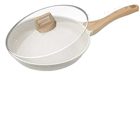 ASerZenith ,Saucepan Maifan Stone Frying Pan Home Breakfast Pot Induction Cooker Gas Stove Fried Steak Pancake Frying Pan Pot lid Wok
