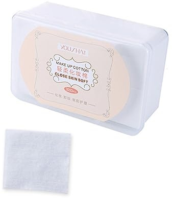 VINTORKY 1000 Stück Dünne Make Up Pads aus Vliesstoff Hautfreundliche Abschminkpads für Gesicht Weiß mit Praktischer Aufbewahrungsbox zur Gesichtsreinigung und Hautpflege