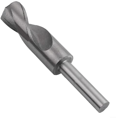 Broca de vástago reducido con vástago redondo, diámetro 1432 mm, hecha de acero de alta velocidad, adecuada para mecanizado de agujeros y perforación de uso general en metales finos (25 mm)