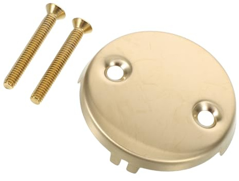 CAXUSD Golden Stainless Steel Bathtub Overflow Plate with Tub Drain Cover for Overflow Prevention Easy Installation Bathroom Accessory