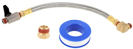 DEARMAMY Brass Quick Connect Drain Valve Kit with Ball Valve for Air Compressor Extended Tank Drain Assembly High-Strength Manual Fitting Compatible with Air Tools