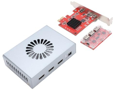 Goshyda Adaptateur de Superposition D'affichage HDMI, Matériel de Fusion DMA pour la Fusion de Données à Large Bande Passante, Compatible avec Les Systèmes de Contrôle d'urgence