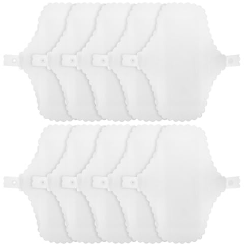 Milisten Lot de 10 Protège-Slips Menstruels en Coton Lavables et Réutilisables 180 MM Bordure en Dentelle Serviettes Hygiéniques Imperméables pour Femmes Confortables et Écologiques