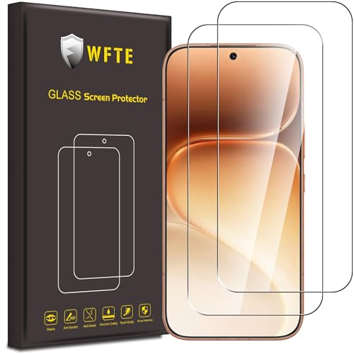 WFTE 2-Pack Tempered Glass for HONOR 600/HONOR 600 Pro 5G Screen Protector,9H Hardness,Anti-Scratch,Anti-Fingerprint,Bubble-Free,HD Clear,Premium Protective Film for HONOR 600 5G,Case Friendly