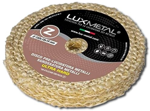 Lux Metal - Polierscheibe 150 mm Sisal grob für schleifbock doppelschleifer bohrmaschine akkuschrauber winkelschleifer Polierscheiben Zum Polieren Metall wie Aluminium Edelstahl, für Polierpaste