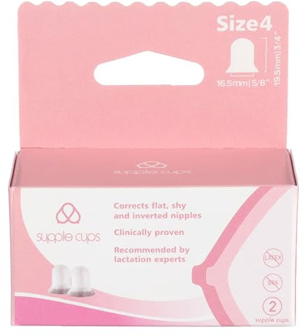 Supple Cups Für flache, schüchterne und umgekehrte Brustwarzen (Größe 4)
