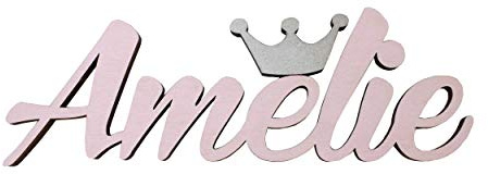 Baby Name mit Einer Krone, Herz oder Stern, Personalisierte Namensschilder fürs Kinderzimmer