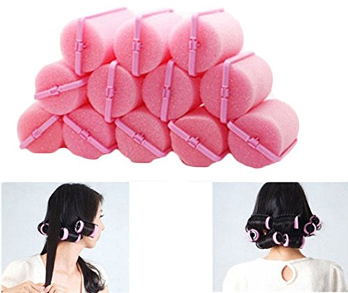 12 unidades por bolsa de espuma mágica rizadores de pelo de espuma para peinar el cabello, herramienta de giro
