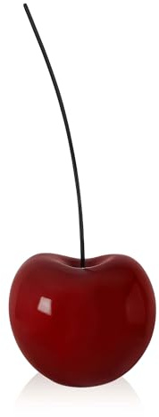 ADM - 'Ciliegia' - Scultura Pop Art in resina laccata con gambo in metallo - Bordeaux - H54 cm