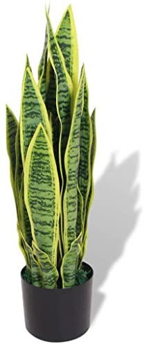 vidaXL Künstliche Sansevieria Bogenhanf mit Topf künstliche Pflanze 65 cm Grün