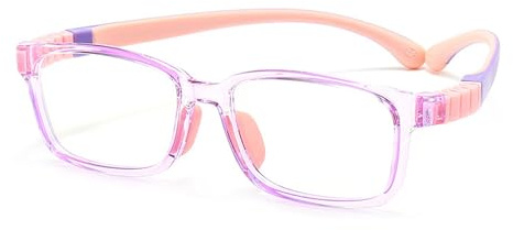 Fantiace Kids Eyeglass Frame Blue Light Blocking Glasses Mobile Computer Anti-blue Light Glasses (Purple)