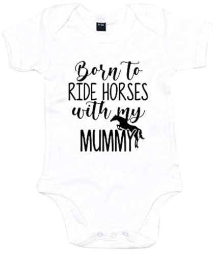 Baby Born to Ride Horses Babygrow - Tutina a cavallo con stampa viola, idea regalo per lei