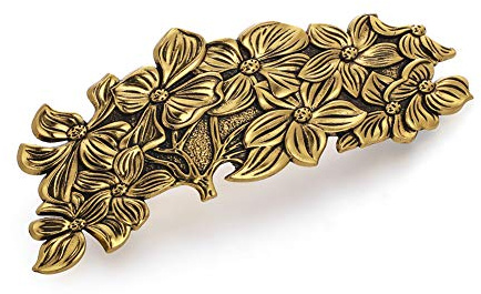 KKJOY Vintage Metall Haarspange Gold, Blumen Haarklammer, Haarnadeln Groß, Gothic Haarspangen Damen, Braut Haarschmuck Hochzeit, Bananenspange für Frauen und Mädchen