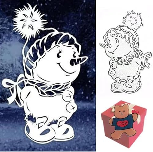Weihnachts-Stanzformen für Kartenherstellung, Schneemann-Stanzschablonen für Bastelarbeiten, Scrapbooking, Fotoalbum, dekorative Prägepapier-Stanzformen für Kartenherstellung, vorgestanzt