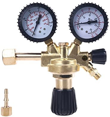PAKLIF Regolatore Co2 CO2 Argon Pressione dell'azoto Riducimento del regolatore Antiurto Mag/Mig Dolzer del Riduttore della Pressione di Saldatura W21.8 Indicatore della bombola del Gas