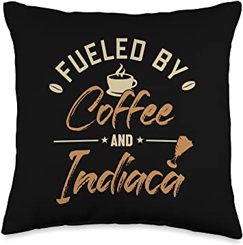 Professional Indiaca Peteca Peteca Players Gifts Fueled by Coffee Indiaca Game Ball Peteca Throw Pillow, 16x16, Multicolor