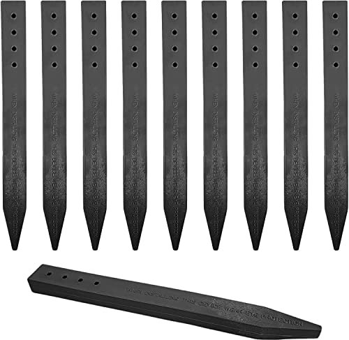 Lot de 30 piquets robustes pour bordure de pelouse et de jardin - Facile à installer - Noir