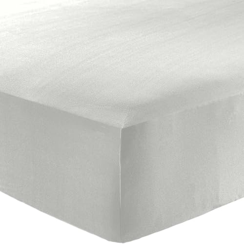 Erwin Müller Spannbettlaken Landsberg Microfaser Interlock-Jersey weiß Größe 90x190 cm - 100x200 cm